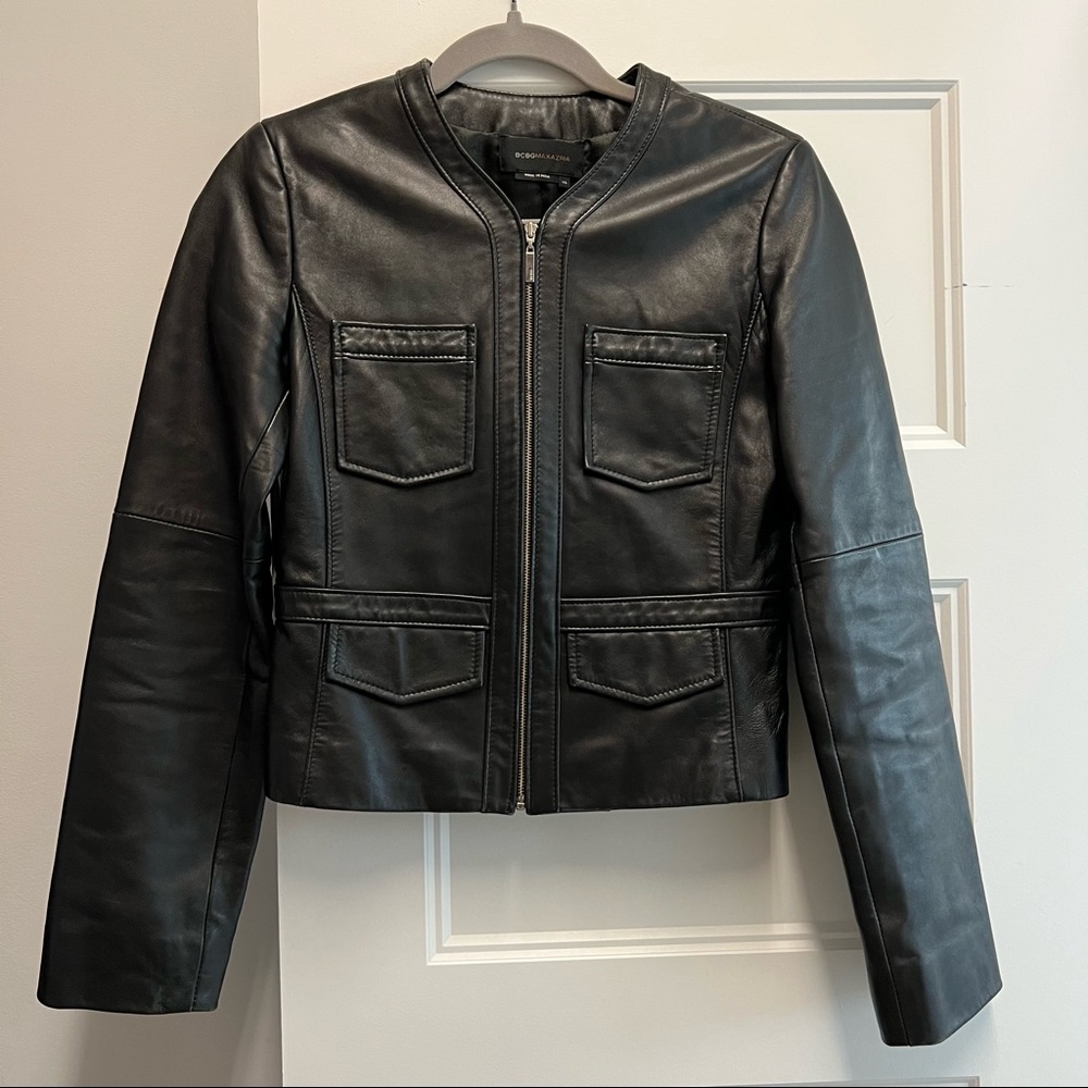 BCBG Max Azria leather jacket